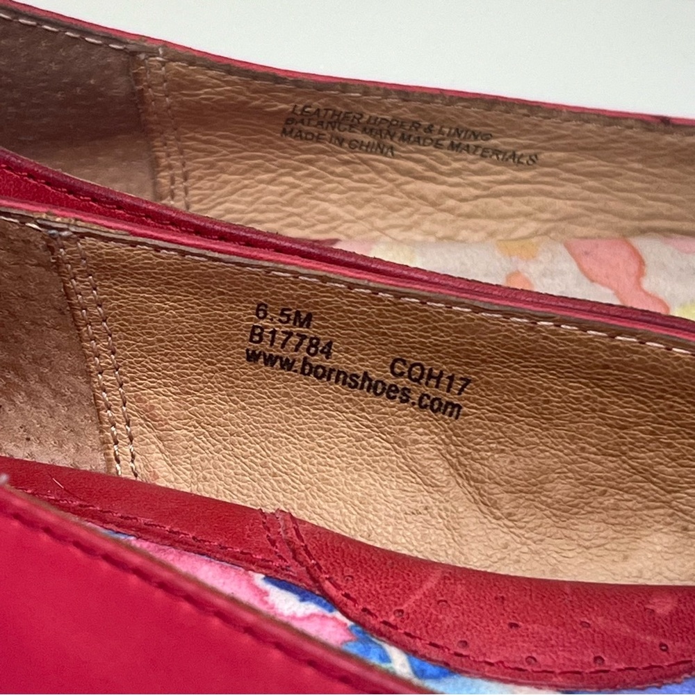 Born Lilly red Twist Leather Ballet Flats - Picture 3 of 7